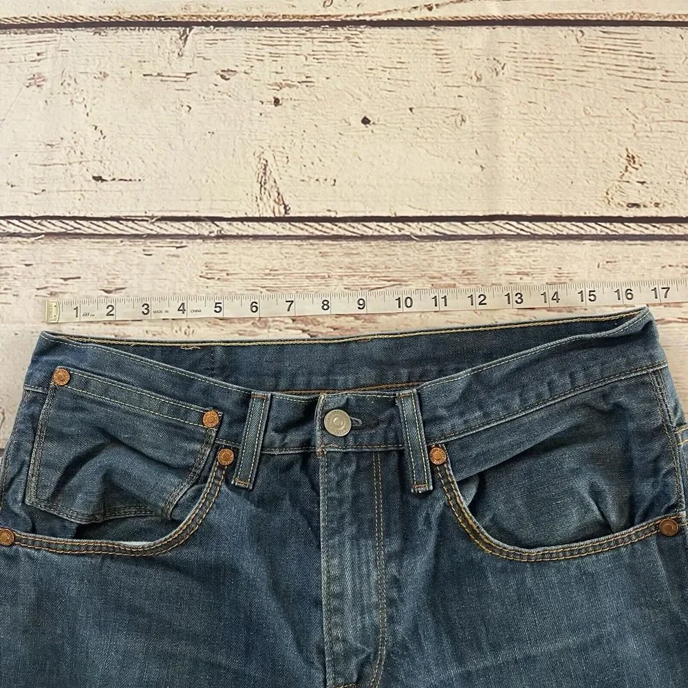 Levis 511 Special Edition 1873 Rivets Jeans Slim Straight‎ Mid Blue Fade 34x32